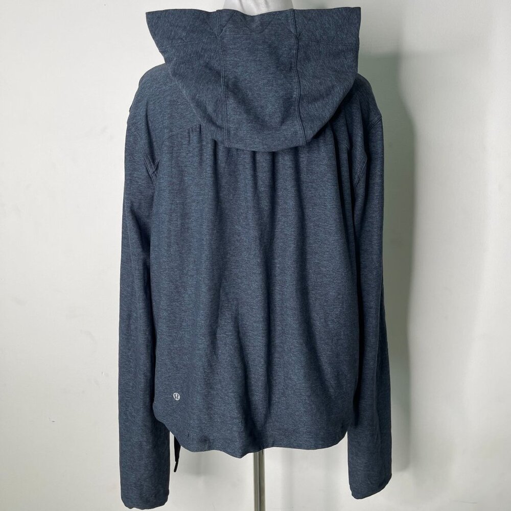 Lululemon Women's Heathered Nocturnal Black Ready To Rulu Wrap Hoodie Size 10 - Picture 4 of 8